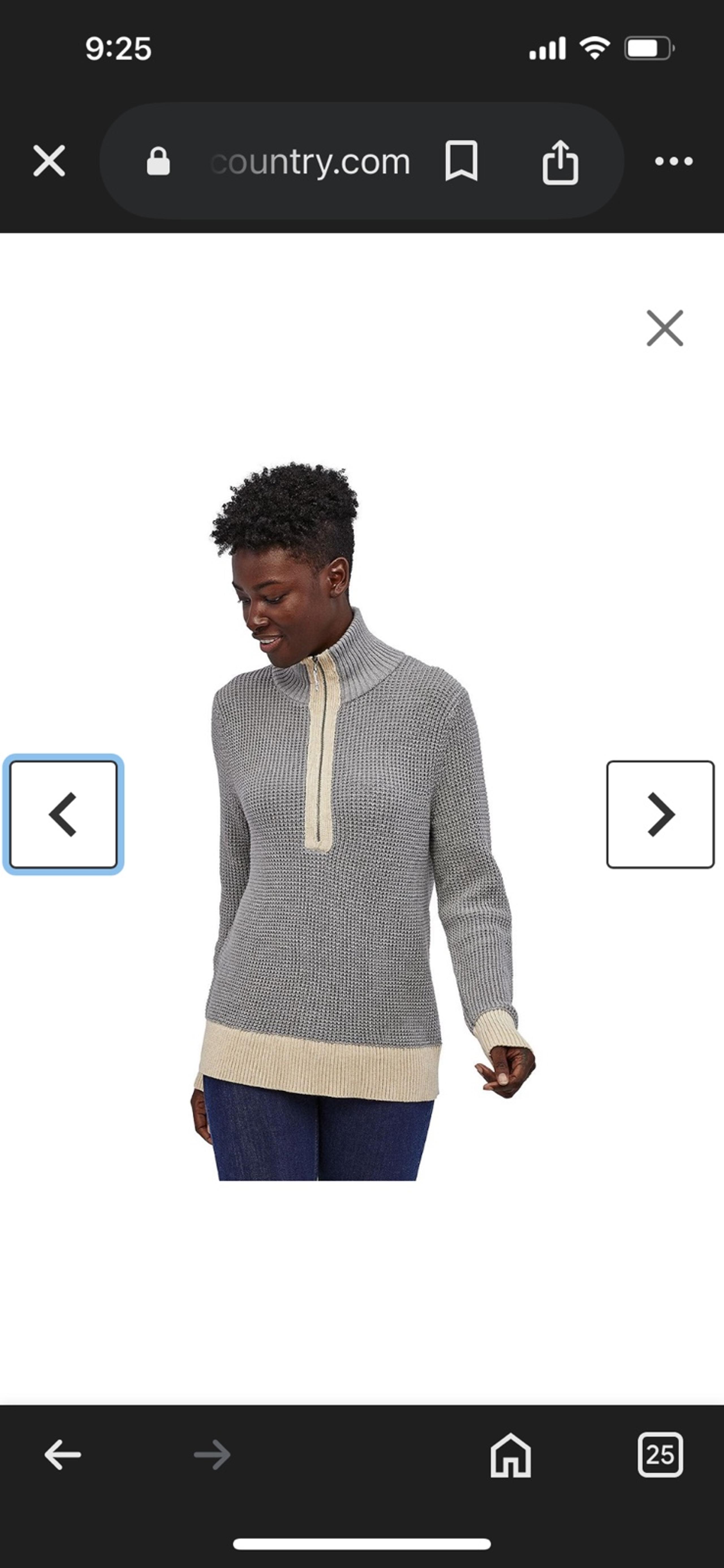 Ponderosa Pine 1/4-Zip Pullover - Women's size Medium - Patagonia