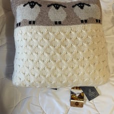 New Aran Woollen Mills Sheep Throw Pillow