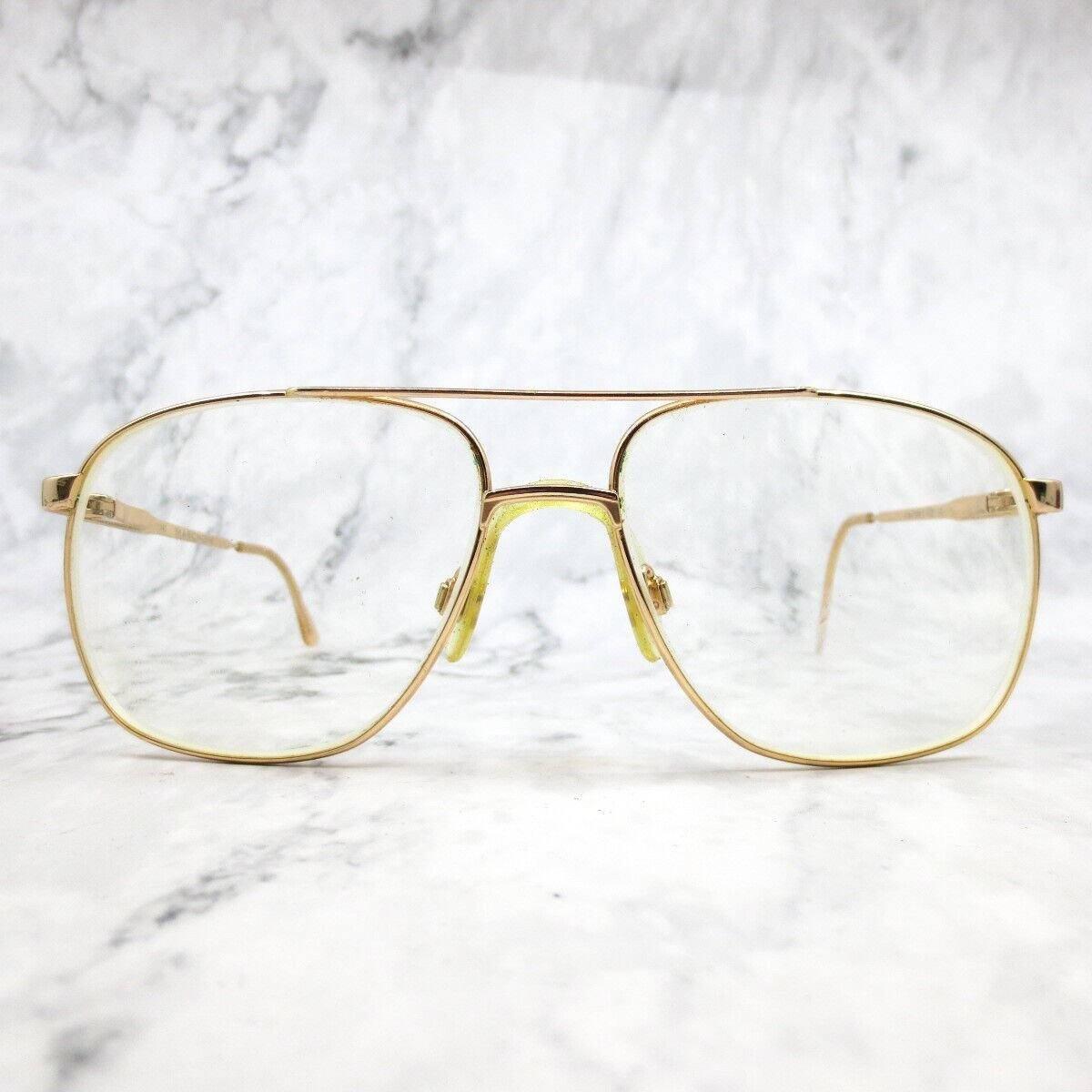 Marchon Jonathan 2 Gep Eyeglasses Frame Men's Gold Metal Full Rim Aviator 140
