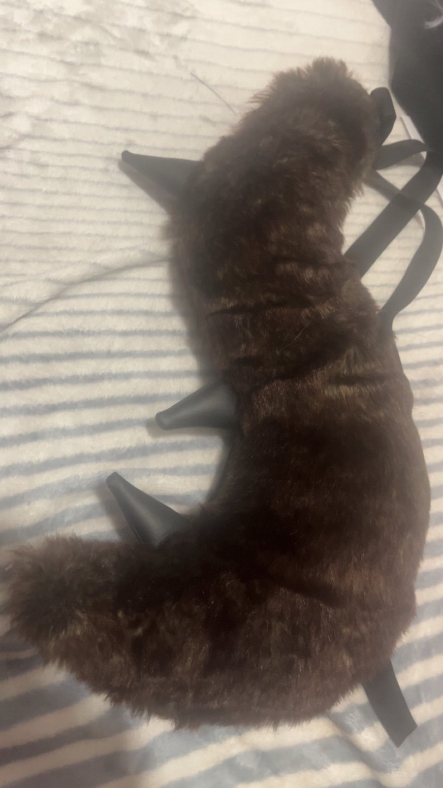 Dark Brown Dino dog Fursuit tail