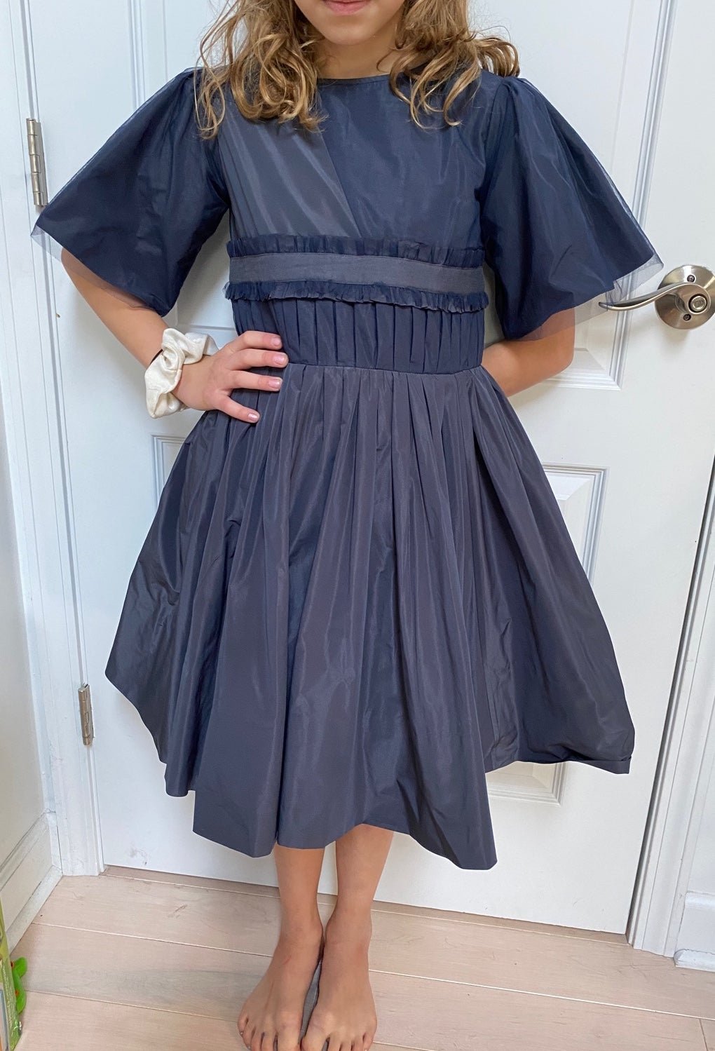 240 Tia Cibani navy tulle formal girls dress