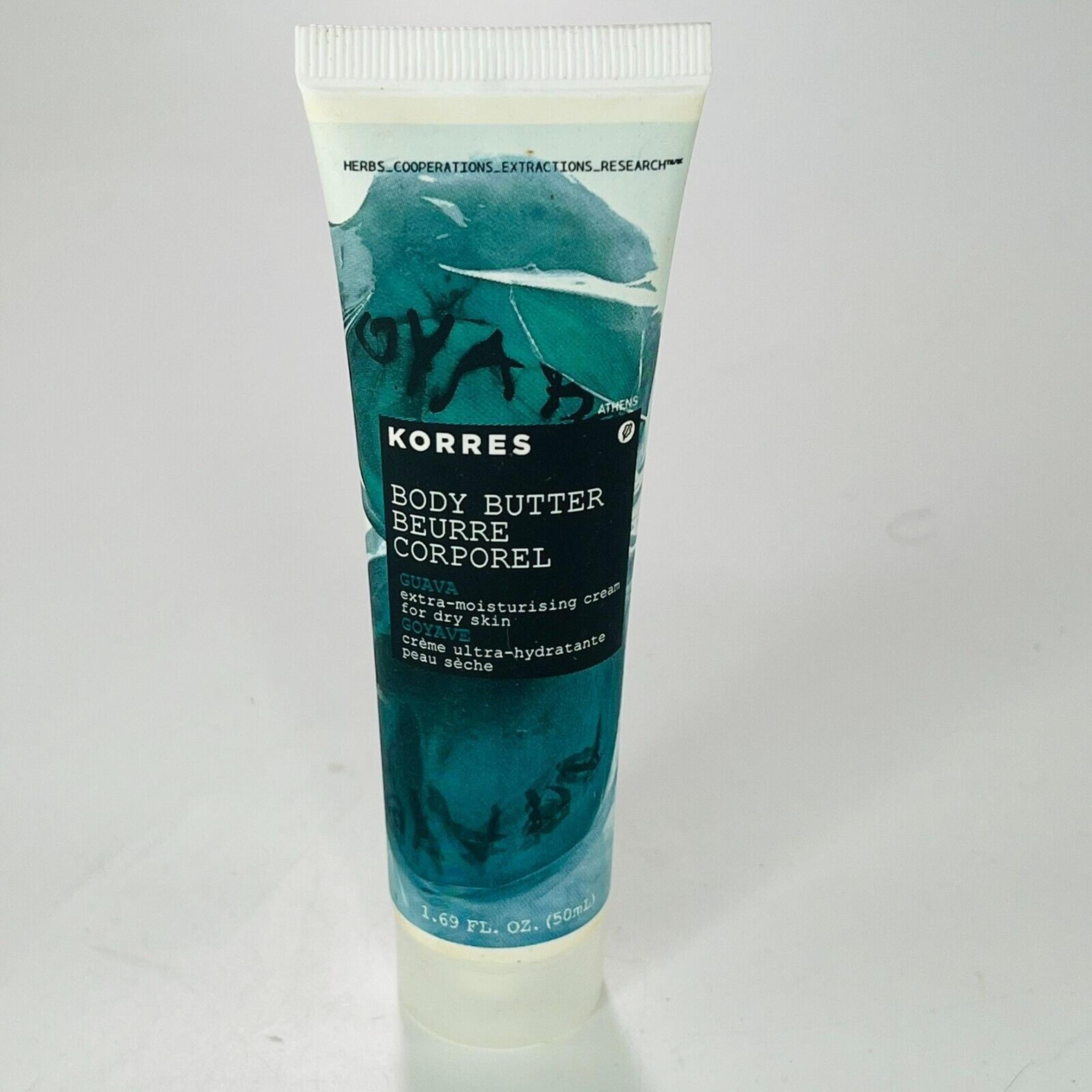 Korres Body Butter Cream Moisturizer Guava Travel 1.69 oz 50ml New Sealed