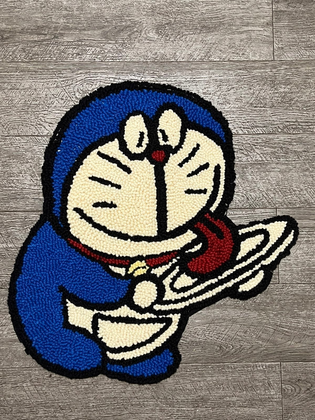 Doraemon wool yarn punch rug
