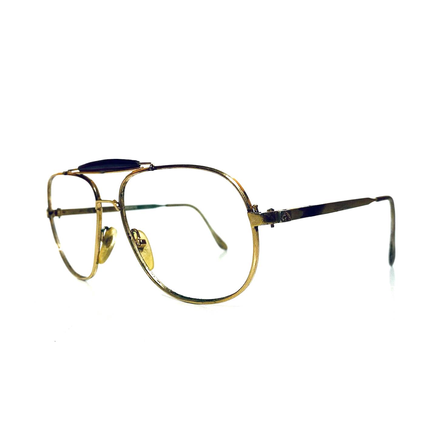 VTG Jordache Gold Metal Aviator Glasses