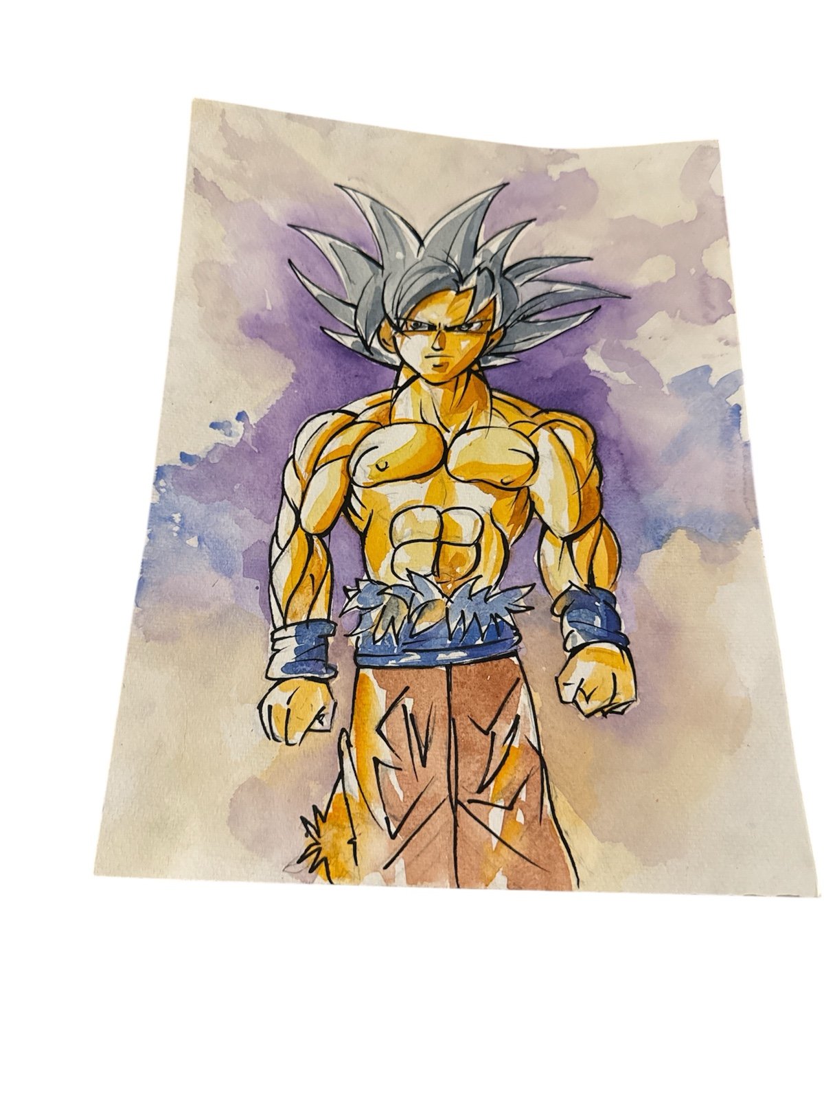 Dragon Ball goku Ultra Instinct Painting 9x12