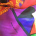 Mario Valentino Oversize Vintage Scarf, Mint, Bold Multi-Patterned Valentino