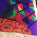 Mario Valentino Oversize Vintage Scarf, Mint, Bold Multi-Patterned Valentino