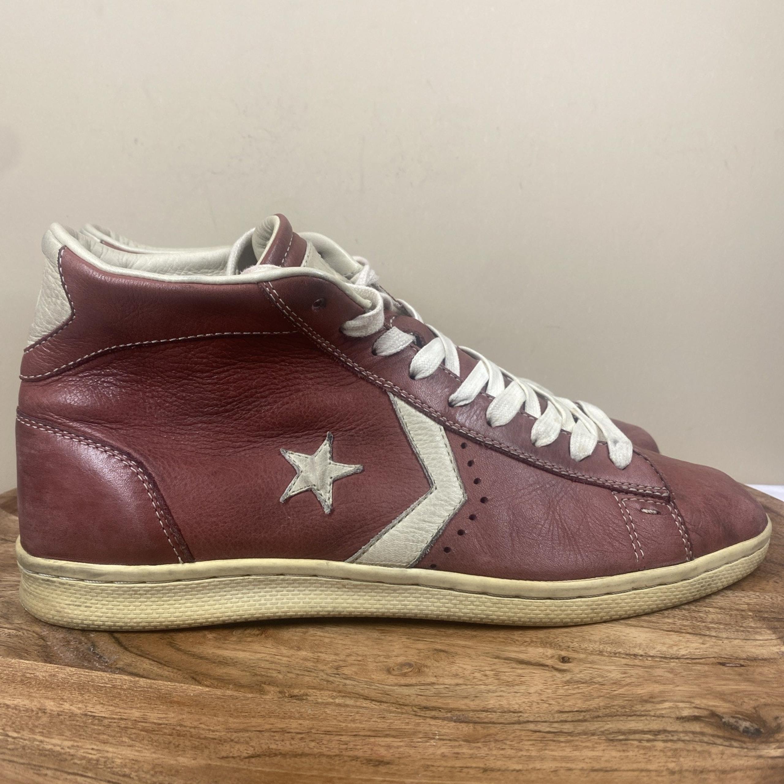Converse All Star John Varvatos Mens Unreleased SAMPLE Red Leather Size 11 Shoes
