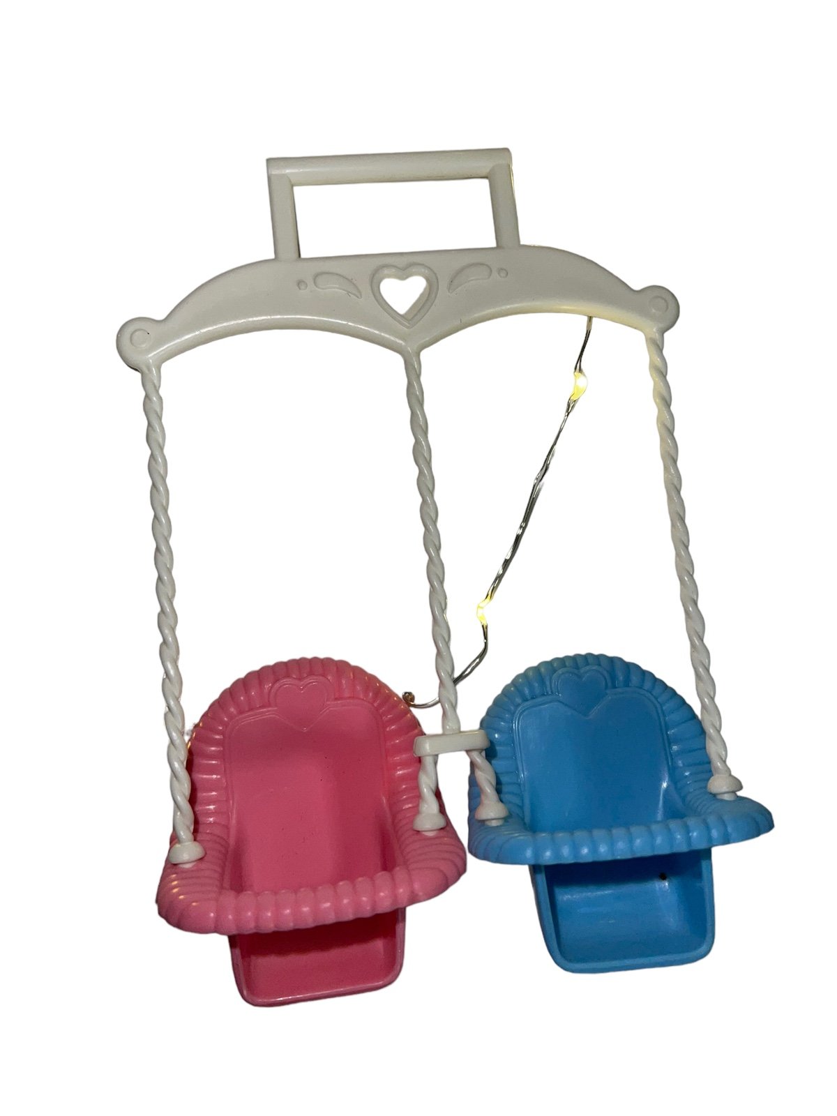 Fisher Price Loving Family Dollhouse DOUBLE TWIN BABY SWING CLASSIC Pink NEW!