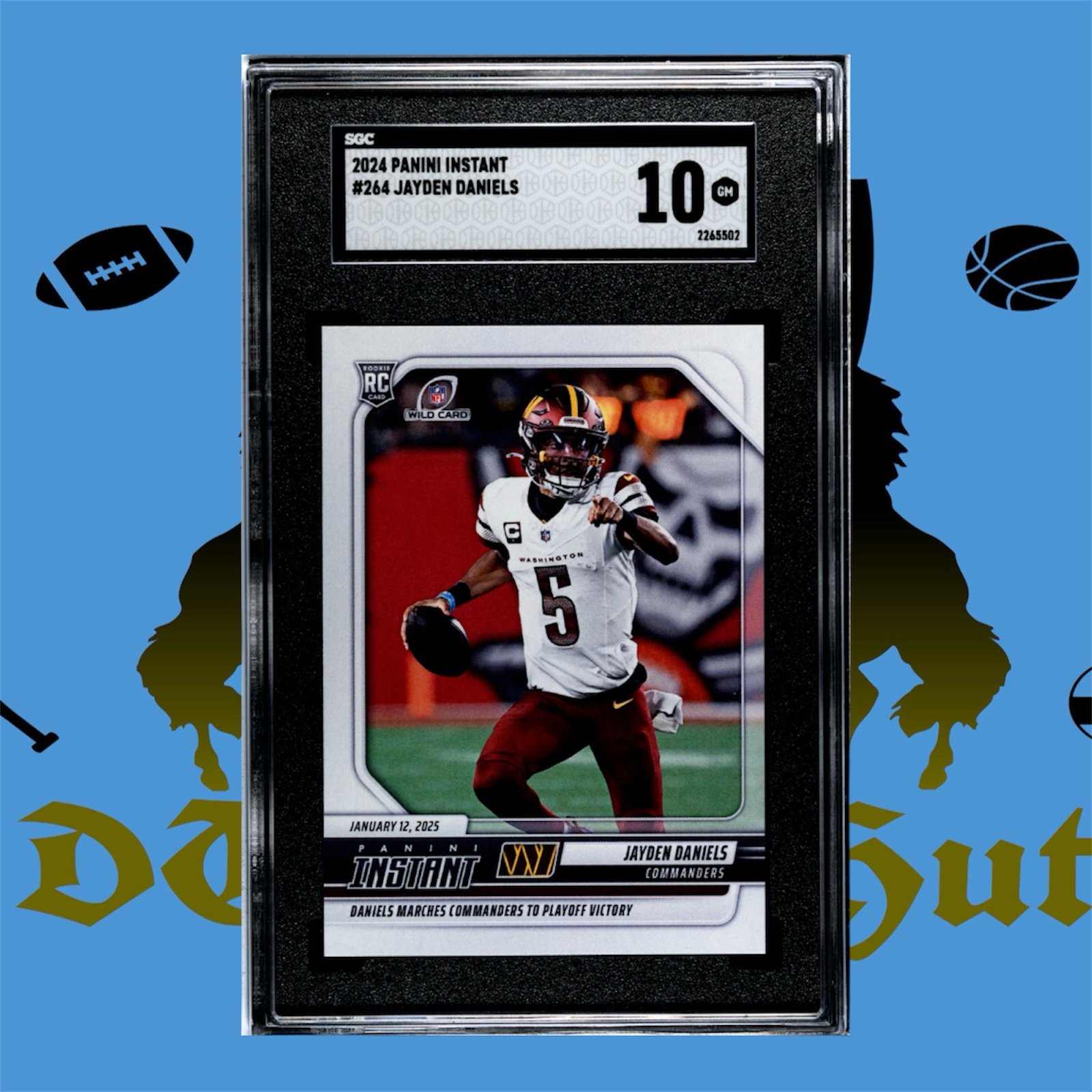 Jayden Daniels 2024 Panini Instant Rookie SGC 10 Playoff Victory /3853 RC