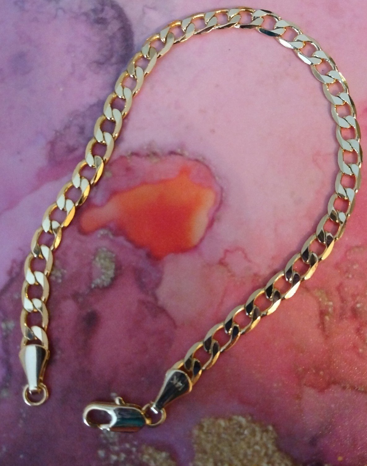 Solid 14 Kt YG Cuban Bracelet HM