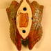 Vintage MCM Gorgeous Pottery Butterfly Ashtray Wall Hanging.