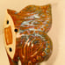 Vintage MCM Gorgeous Pottery Butterfly Ashtray Wall Hanging.