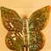 Vintage MCM Gorgeous Pottery Butterfly Ashtray Wall Hanging.