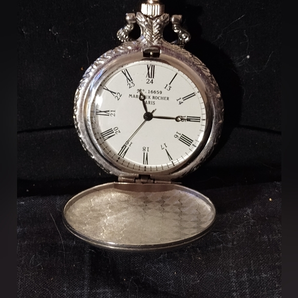 Vintage Margaux Rochier silver pocket watch
