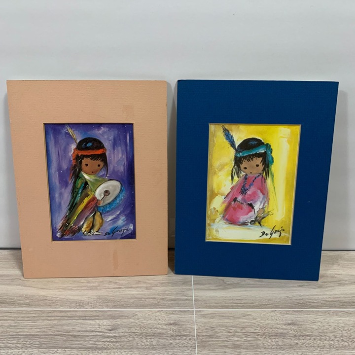 Vintage DeGrazia Pima Indian Boy Love Me Prints Gallery In The Sun