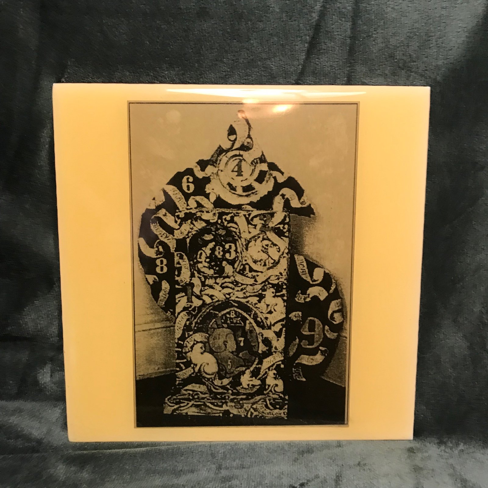 Abstract Unique Decorative Tile 8”x8” Art Tiles, Venezuela Yellow black&white