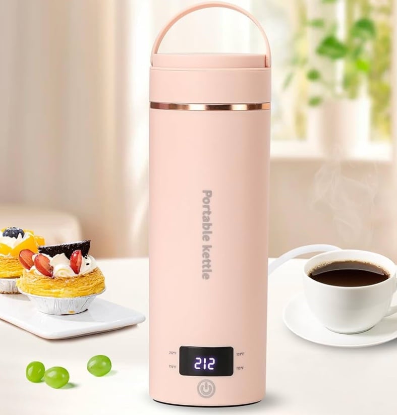 Travel Electric Kettle Portable Mini Kettle,Small Hot Water Boiler with 4 Temper
