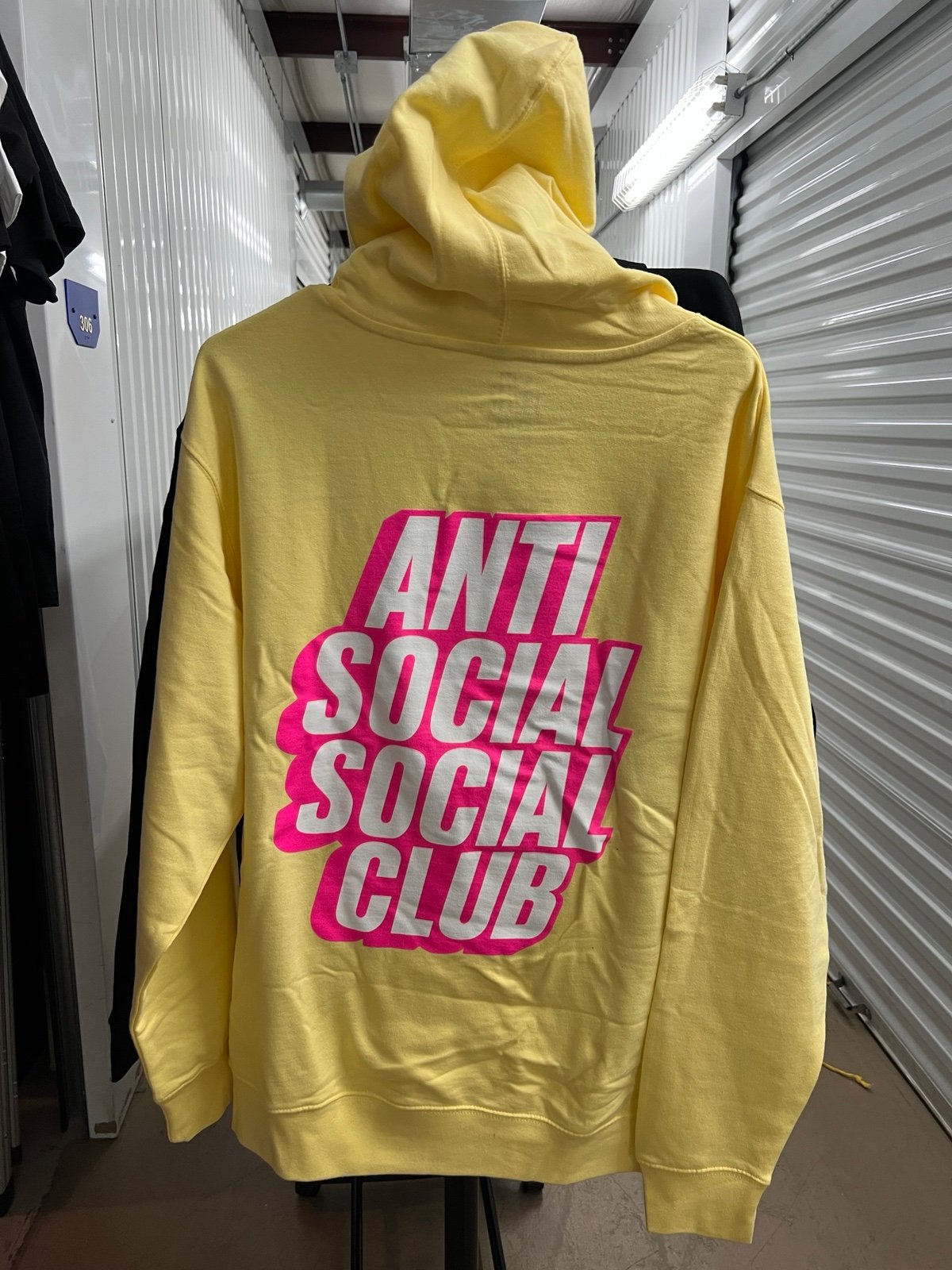 Assc anti social social club blocked hoodie yellow