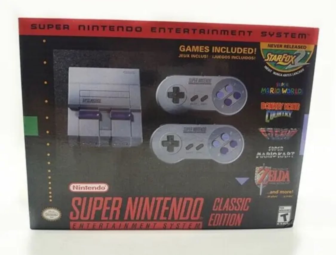Authentic Super Nintendo Classic Mini Entertainment System SNES 21 Games