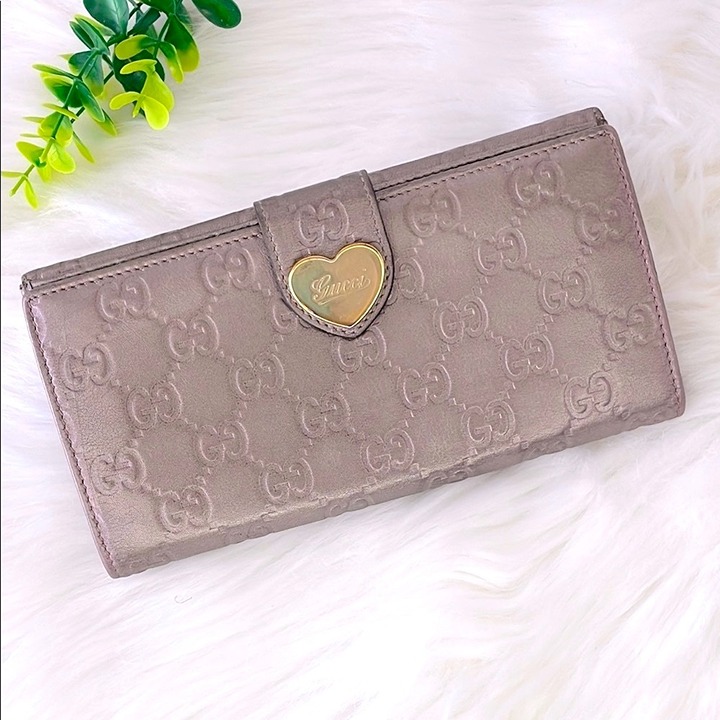 Gucci Guccissima Continental Heart Wallet