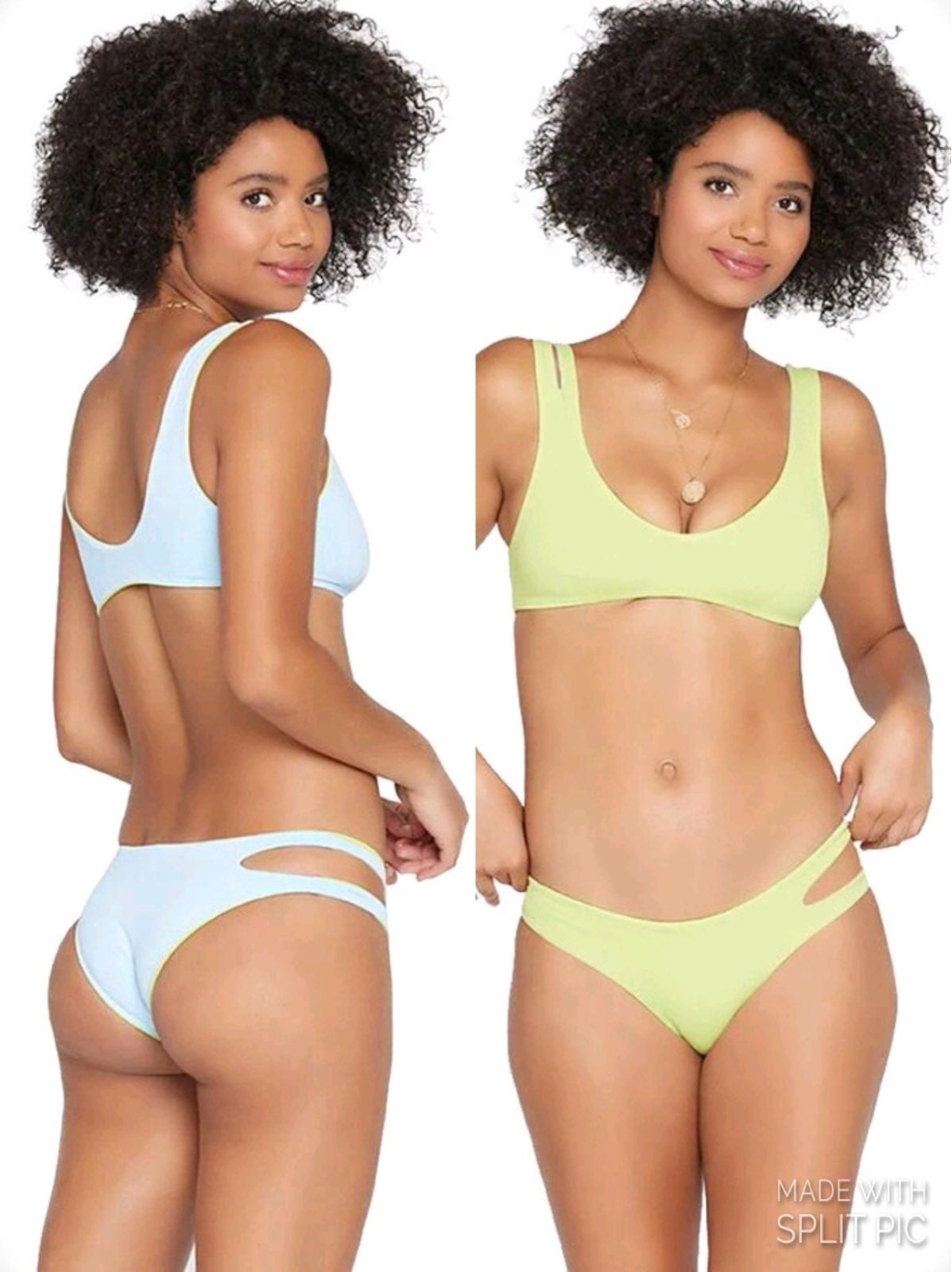 L*SPACE breakers classic bikini bottom kiwi Large NEW