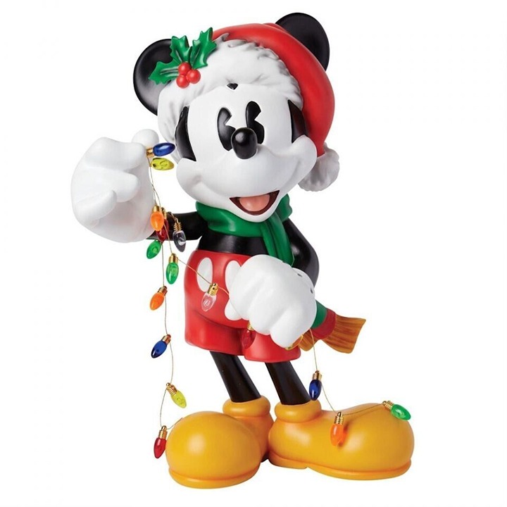 Disney Showcase HOLIDAY BIG FIG-MICKEY HOLDING STRING OF LIGHTS 6015326 Enesco