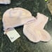 Quince Washable Cashmere Beanie & Bootie Set minimal pink 6-12m
