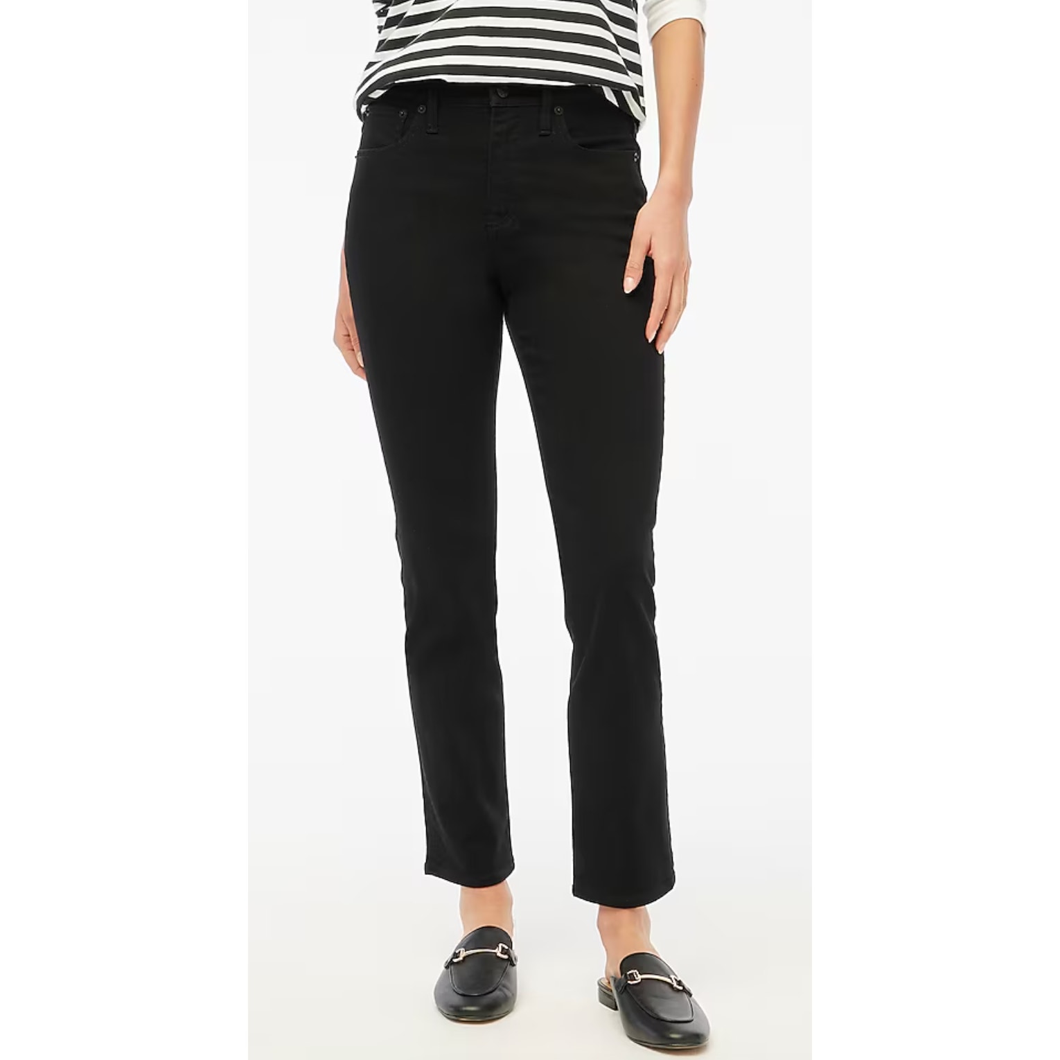 J Crew Essential Straight Jeans 29 8 Black NWT All Day Stretch BT022 J.Crew