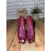 Coach Poppy Purple Patent Leather Slip On Ballet Flat Shoes Women's 8.5 B Caper