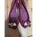 Coach Poppy Purple Patent Leather Slip On Ballet Flat Shoes Women's 8.5 B Caper