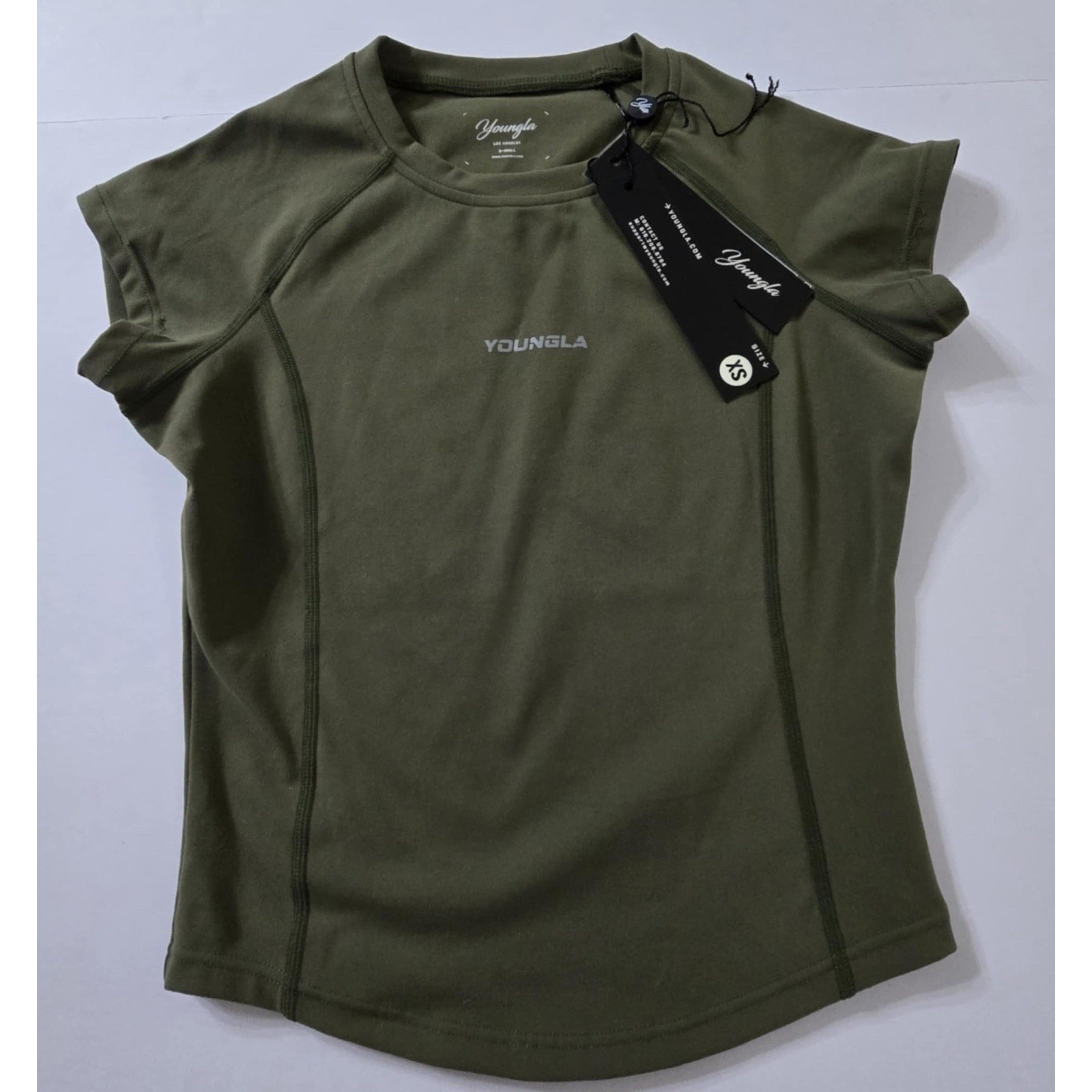 YoungLa Women's Model #439 Compression Top Olive Green Size X-Small