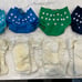 Bamboo fitted cloth diapers AND covers - newborn