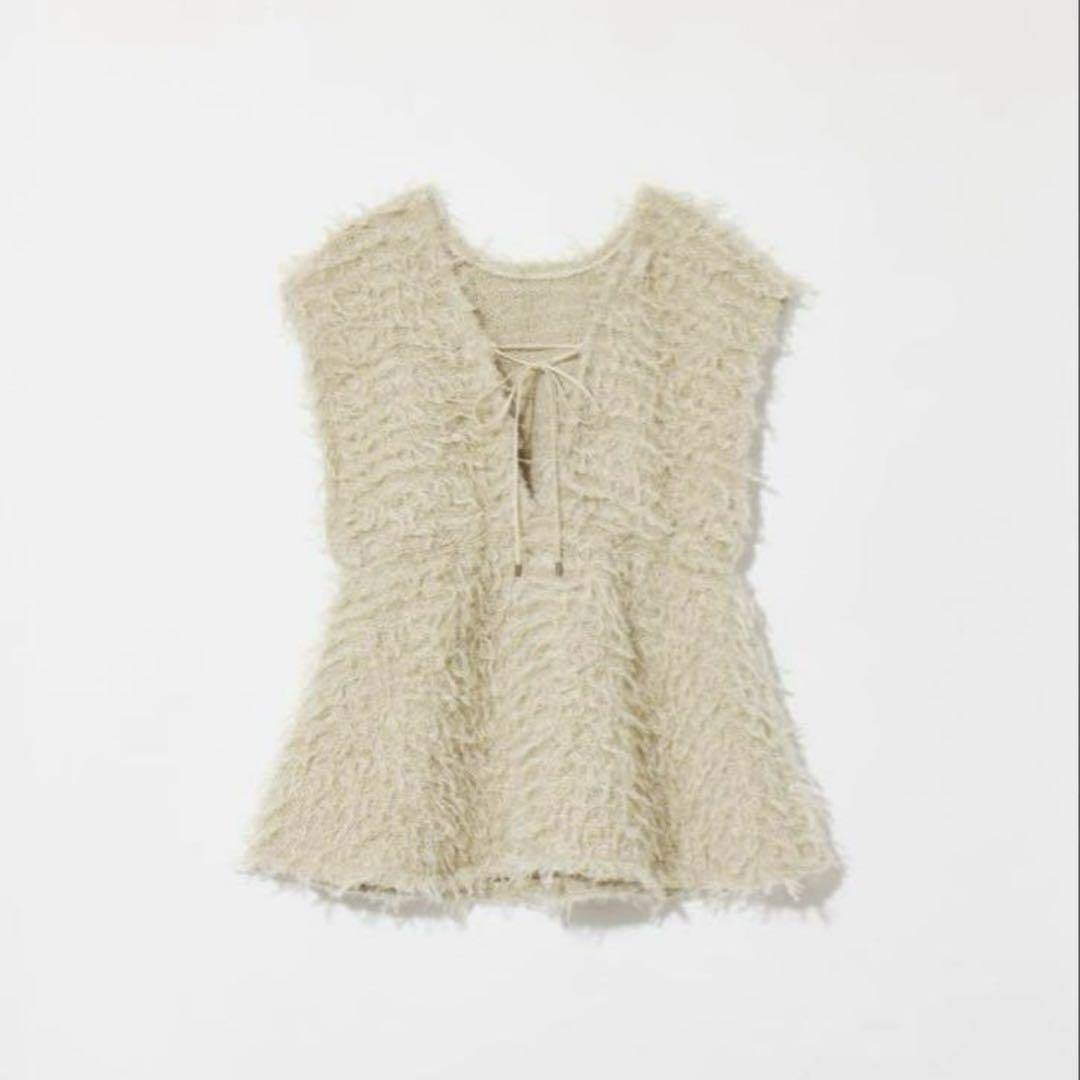トップス Eaphi FLUFFY PEPLUM VEST FLUFFY PEPLUM VEST Eaphi
