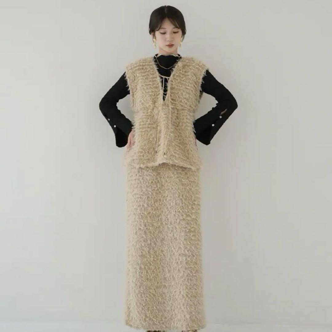 トップス Eaphi FLUFFY PEPLUM VEST FLUFFY PEPLUM VEST Eaphi