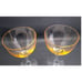 Vtg Fostoria Vogue Gold Tint set Of 2 Wine Glasses