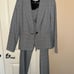 Size 10 Le Suit Gray Window Pane with Blue Detail Women’s Suit