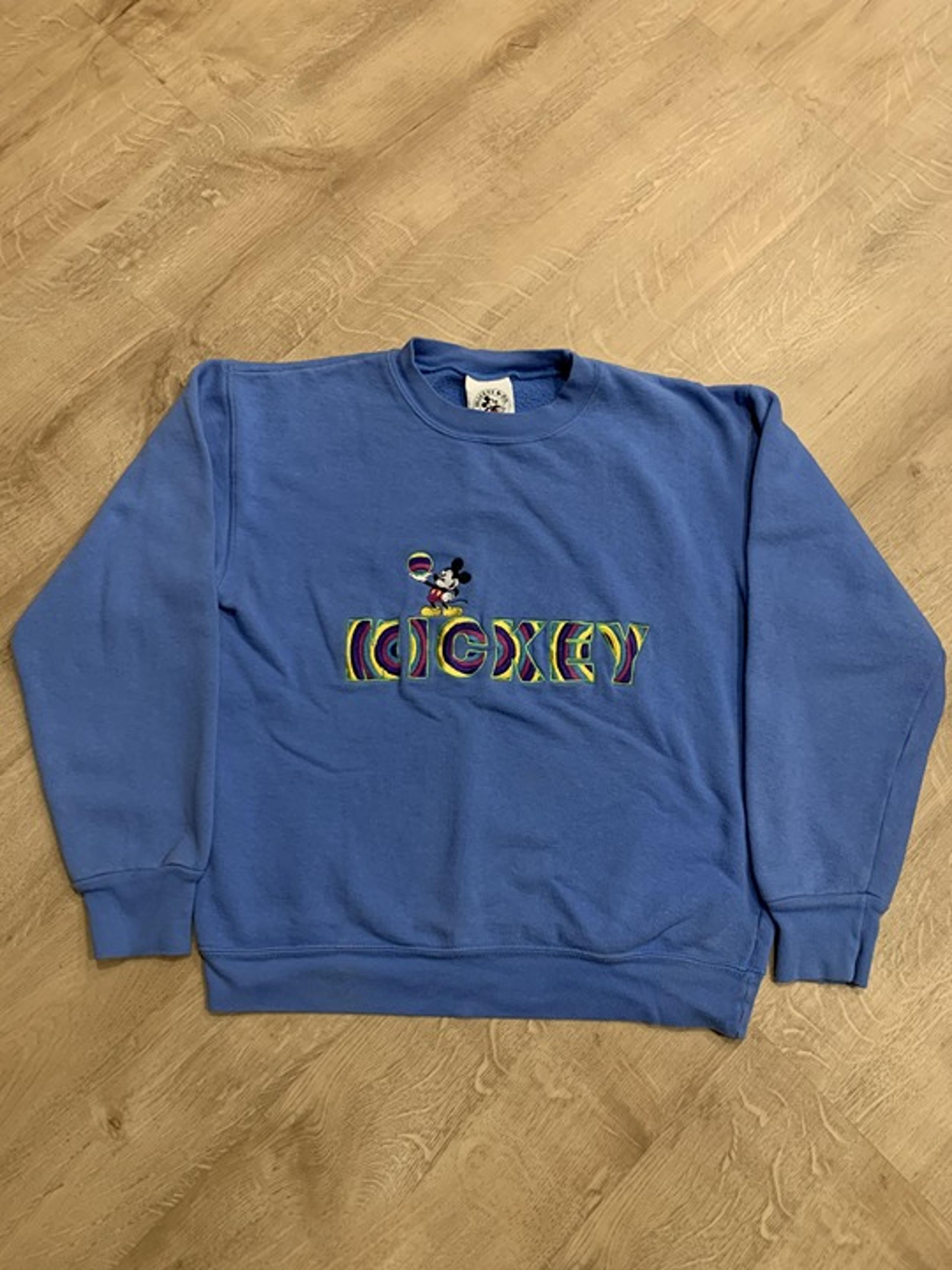 Vintage 90s Disney Mickey Mouse Crewneck Mickey & Co. Women's Size Small S Blue