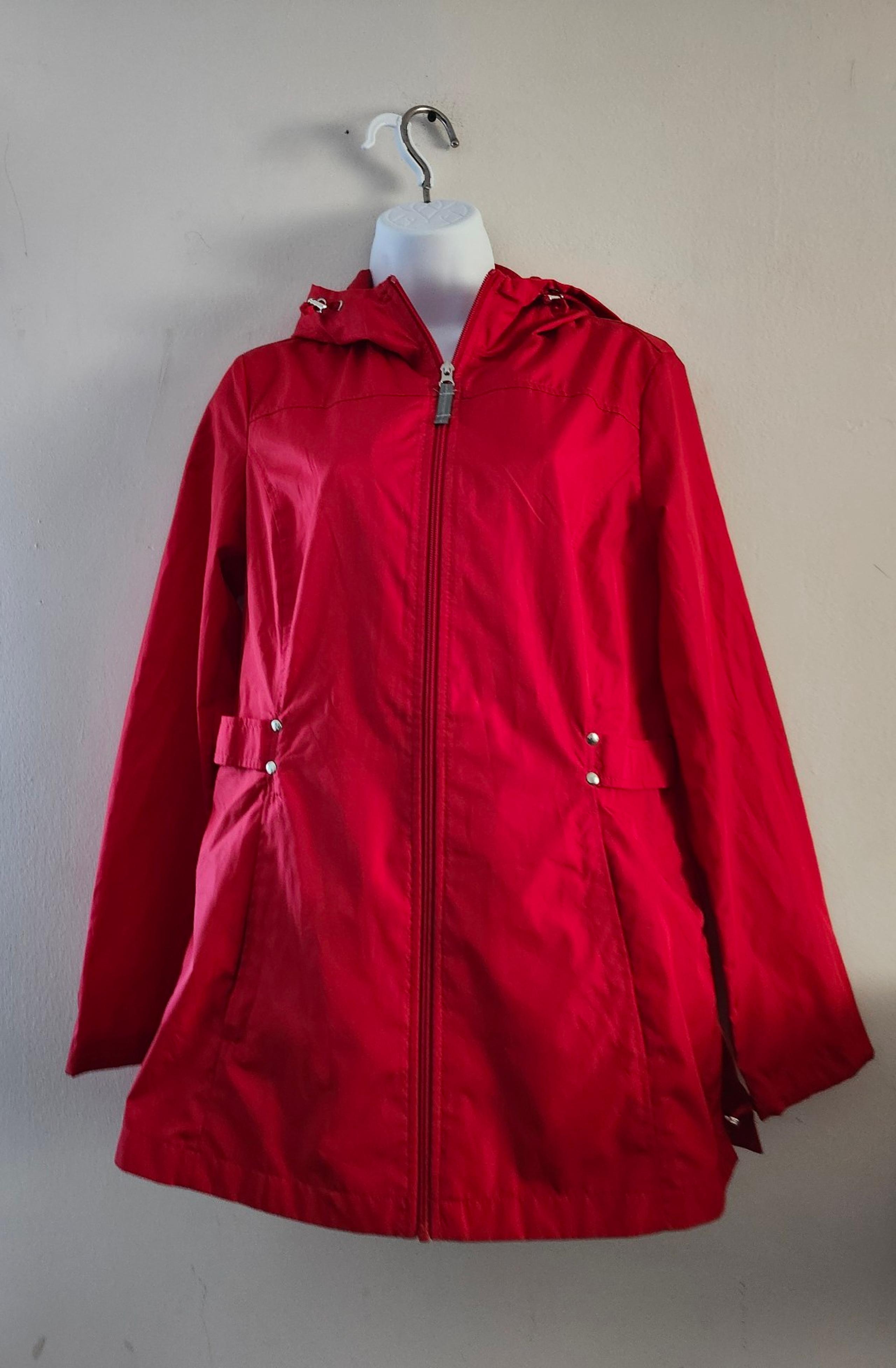 Jones New York Woman's Windbreaker Jacket Size: M Color: Red