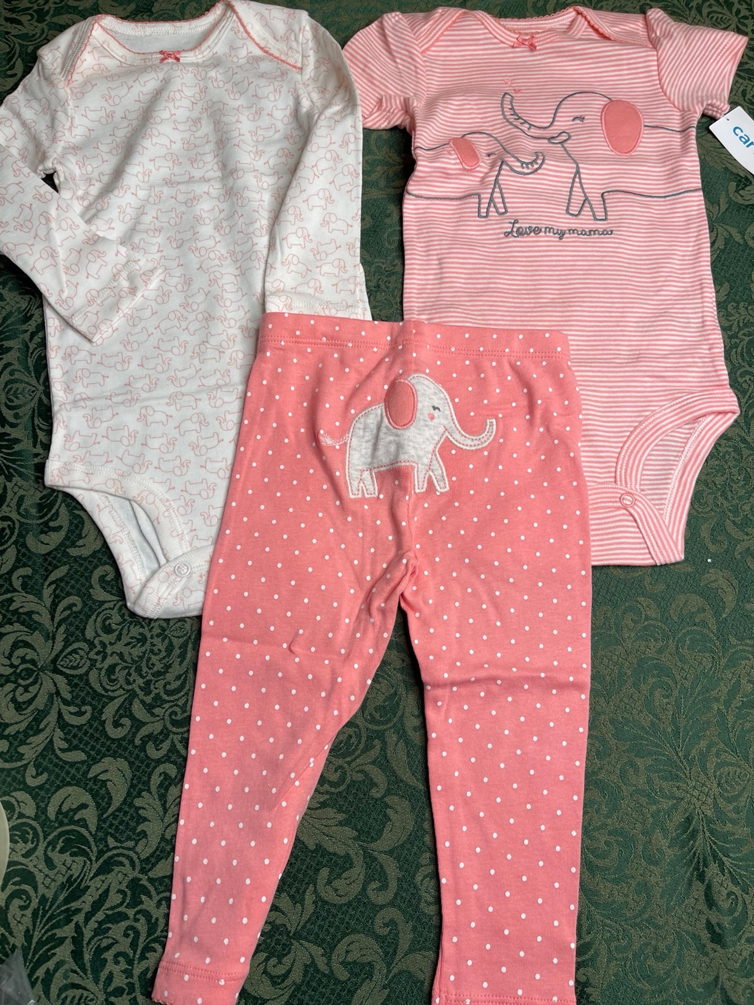 NWT 12m LOVE my MAMA elephant new mothers day outfit top pants layette carters