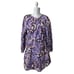 A.L.C. Floral Paisley Poplin Mini Dress Purple, Pink, Tan Women 12 3/4 Sleeve
