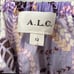 A.L.C. Floral Paisley Poplin Mini Dress Purple, Pink, Tan Women 12 3/4 Sleeve