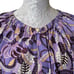 A.L.C. Floral Paisley Poplin Mini Dress Purple, Pink, Tan Women 12 3/4 Sleeve