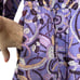A.L.C. Floral Paisley Poplin Mini Dress Purple, Pink, Tan Women 12 3/4 Sleeve