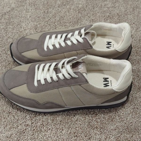 Madewell Brown and White Sneakers