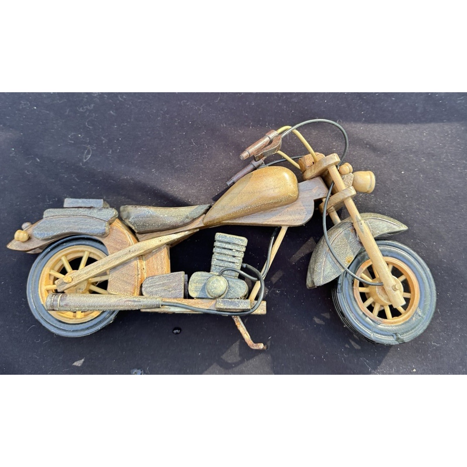 Ashley Belle Wooden Motorcycle Handcrafted All Wood Decoration Man Cave
