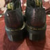 NEW Dr. Martens 1461 Quad FAUX FUR-LINED BLACK METALLIC LEATHER PLATFORM