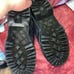 NEW Dr. Martens 1461 Quad FAUX FUR-LINED BLACK METALLIC LEATHER PLATFORM