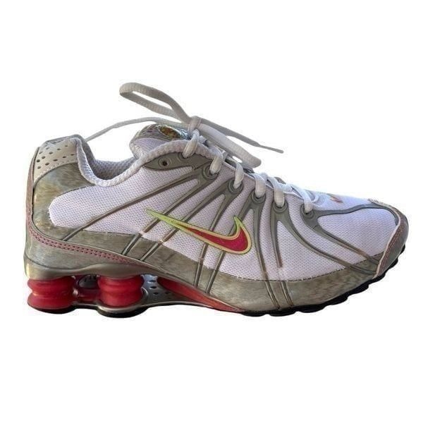 VTG Y2K Nike Shox OZ Turbo Gray Metallic White Pink Athletic Sneakers Size 6.5