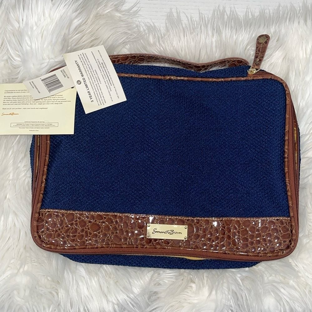 NWT Tweed Samantha Brown Travel/Cosmetic Bag